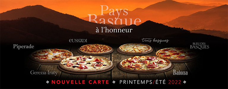 Photo des pizzas de la carte printemps-été 2022 Basilic & Co