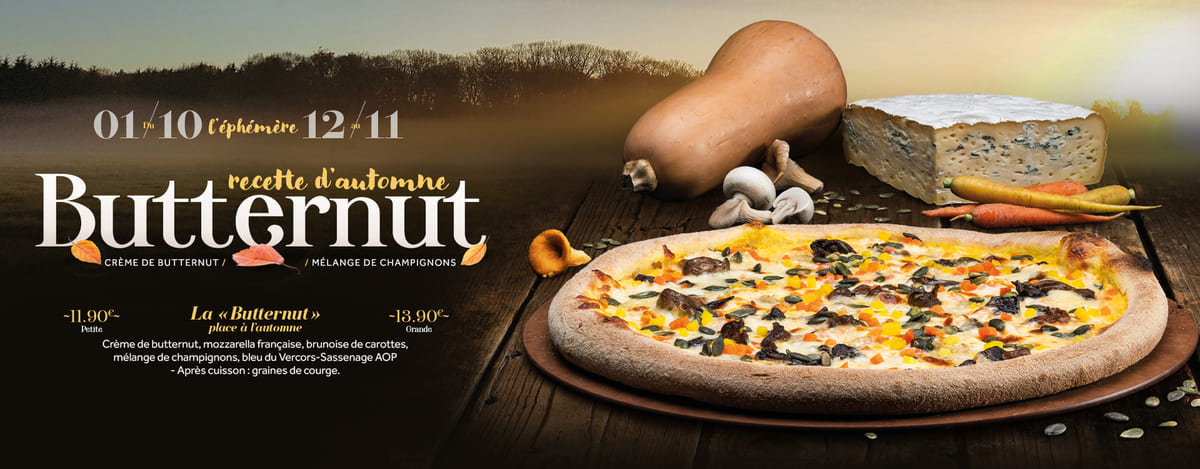 Pizza Basilic & Co éphémère d'automne : la butternut